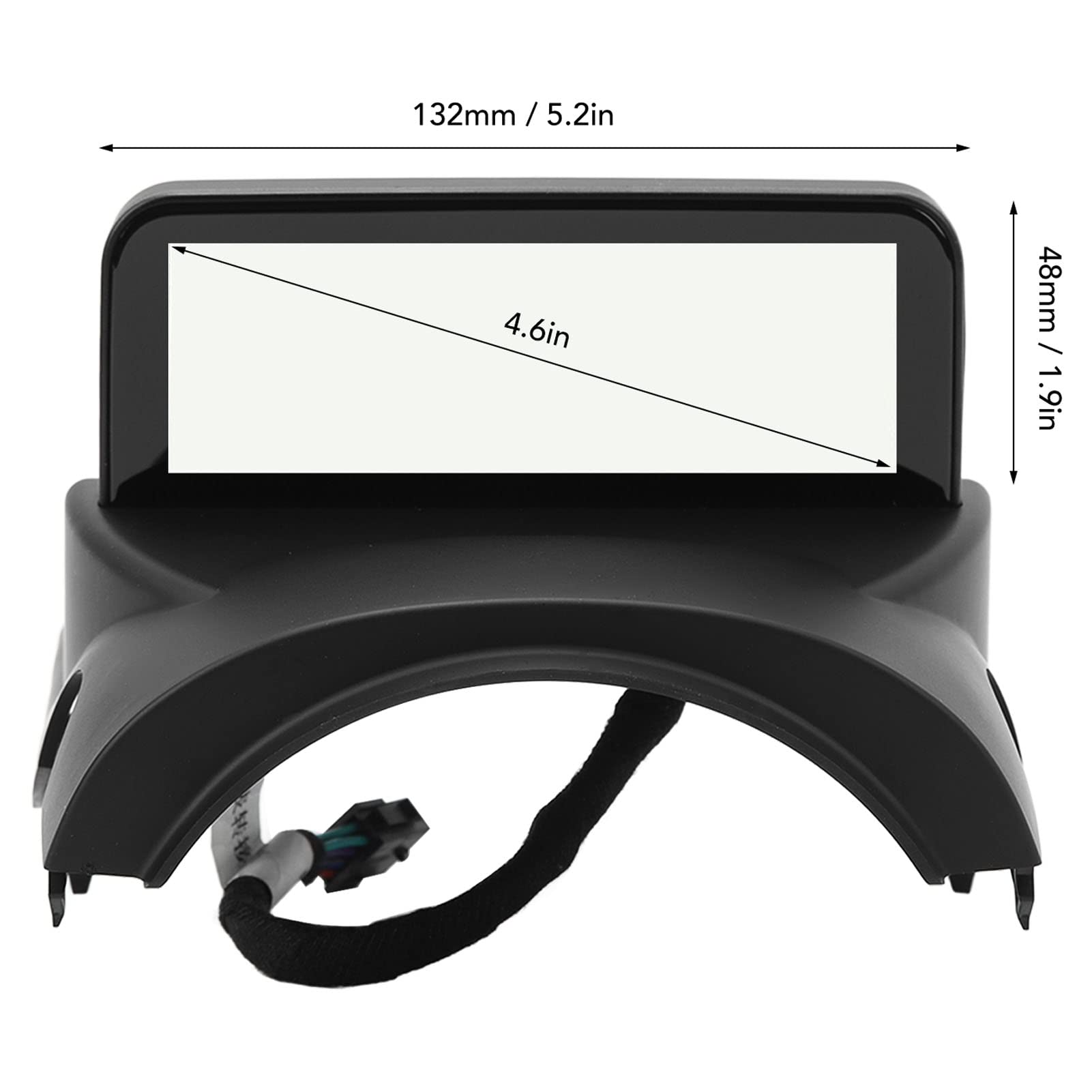 Wyświetlacz Samochodowy HUD, Cyfrowy Wyświetlacz HUD Gauge Head Up Prędkościomierz MPH KMH, 4,6-calowy Samochodowy Wyświetlacz LCD Deska Rozdzielcza Zestaw Wskaźników Alarm ( Ryzeny)
