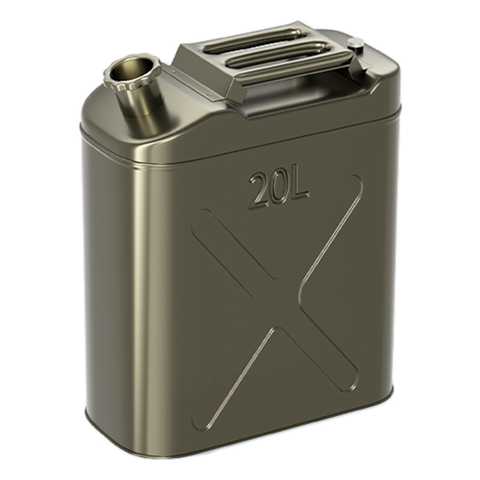 Contenedor de Gasolina de Acero Inoxidable para Camping, garrafa metálica de 5 galones - Gran Capacidad, portátil y Duradera (Grande)