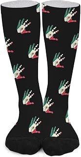 Mexico Flag Palm Tube Socks Printed High Stockings Cute Color Matching Socks Athletic Socks