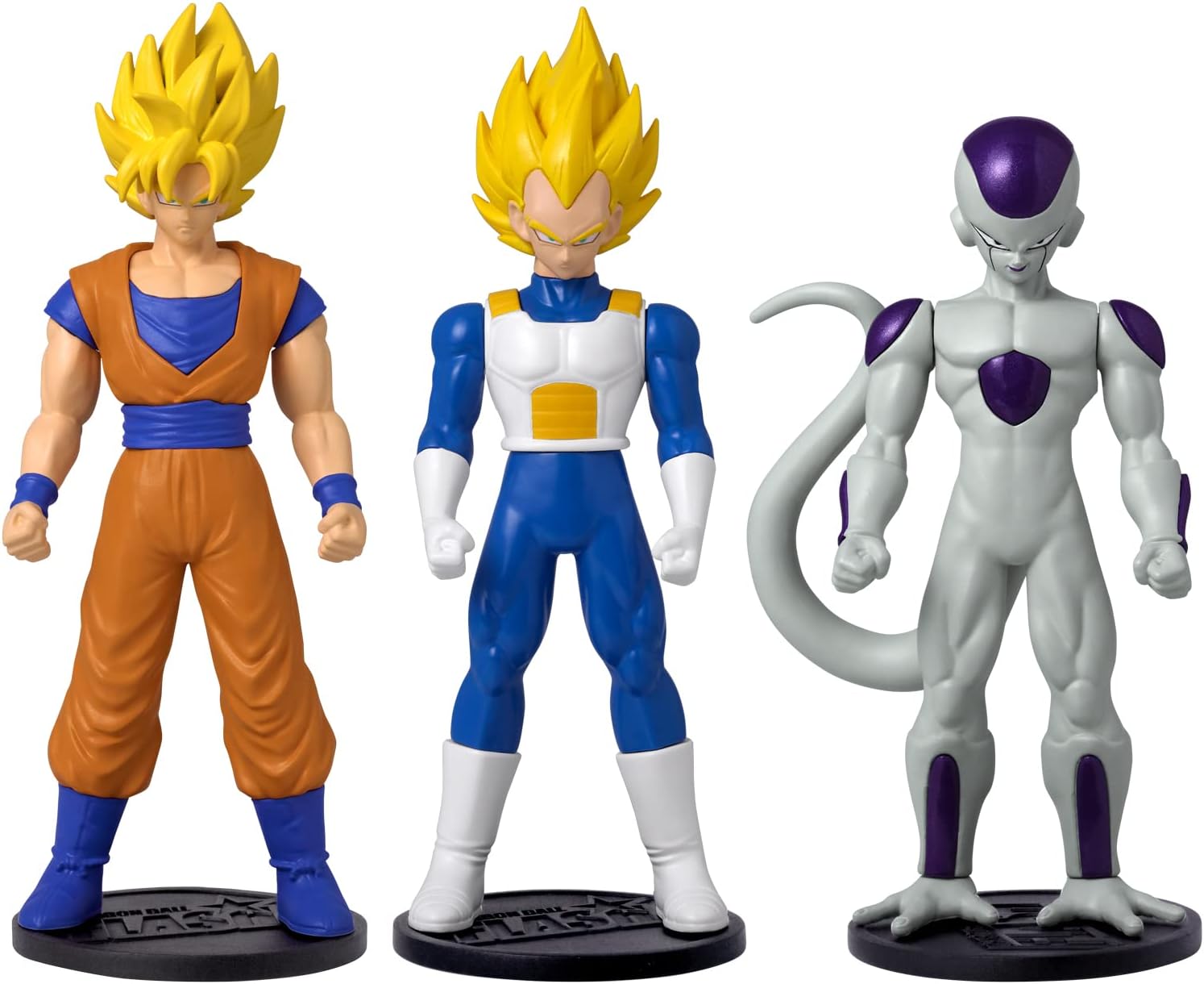 Dragon Ball Flash 3 Figure Set: Super Saiyan Vegeta, Super Saiyan Goku and Frieza 4th Form