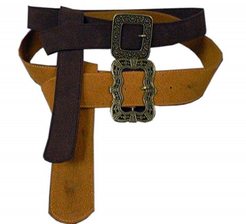 thecostumebase Jack Sparrow Sun + Flower + Baldric Sword Pirate Belt Set di 3 cinture in vita