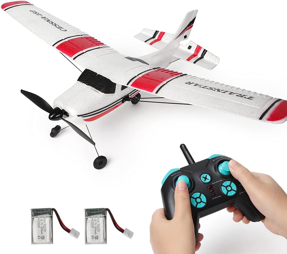 Fergio RC Plane Remote Control Airplane 3 Channel Ready to Fly RC Glider 2.4ghz Easy to Fly for Kids & Beginners