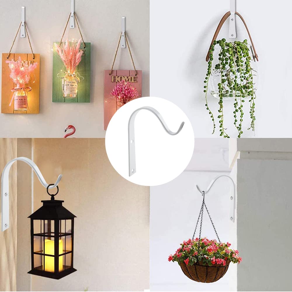 6 Ganci Da Parete In Metallo Bianco - Per Piante, Lanterne, Uccelli Mangiatoie, 110mm - Foto 11
