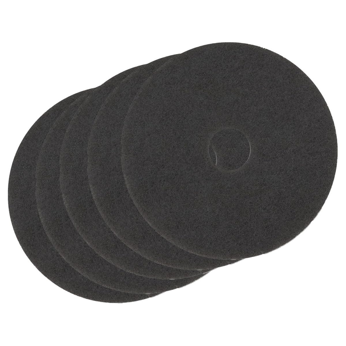 SHINEOFI Tampons de Nettoyage Légers et Doux Lot de 5 en Fibre Synthétique Noirs pour Sols en Béton et Marbre Nettoyage Hôtelier et Domestique