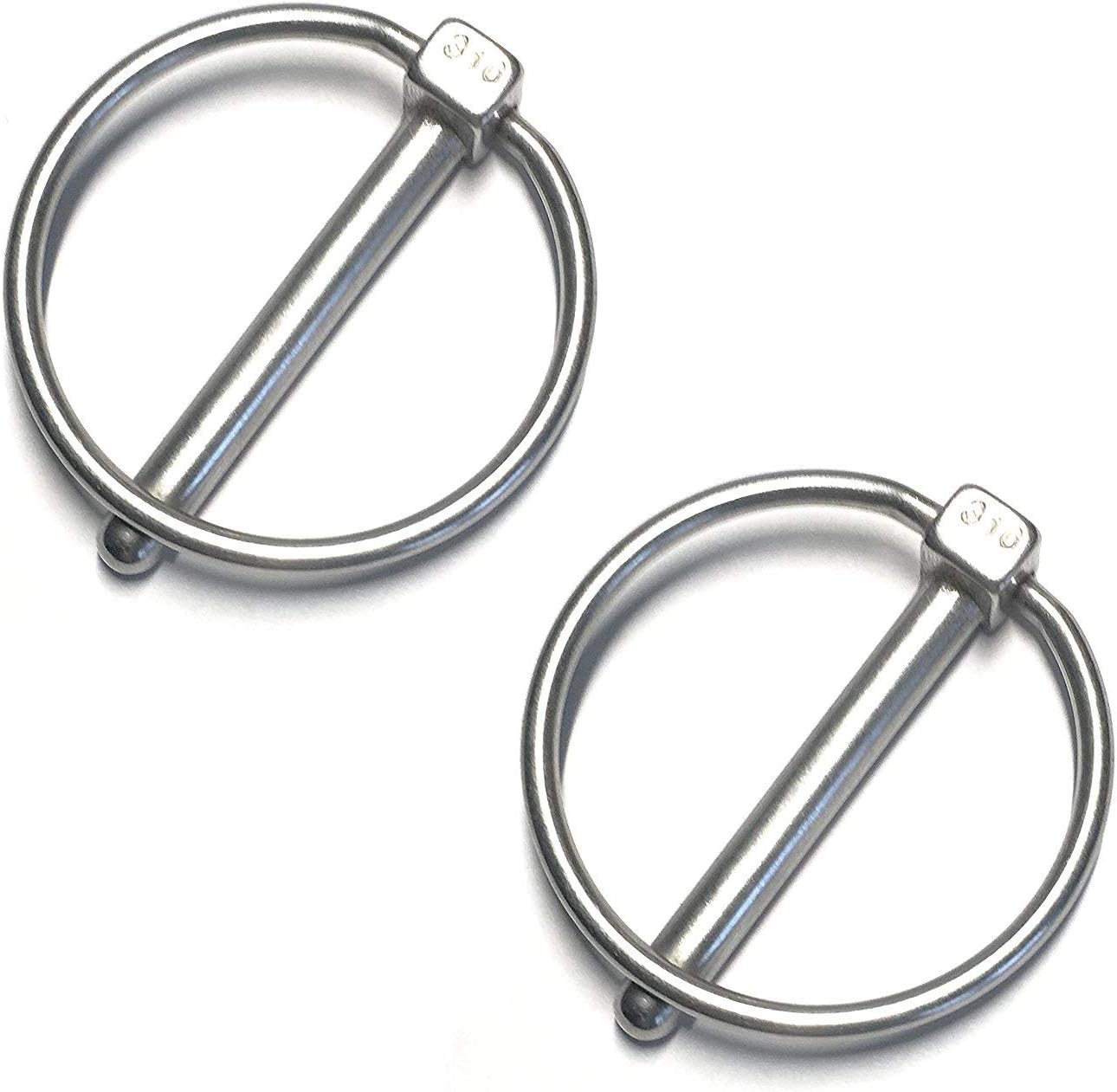US STAINLESS 2 Pieces Stainless Steel 316 Linch Pin Ring Catch 10.6mm or 3/8" Marine Grade