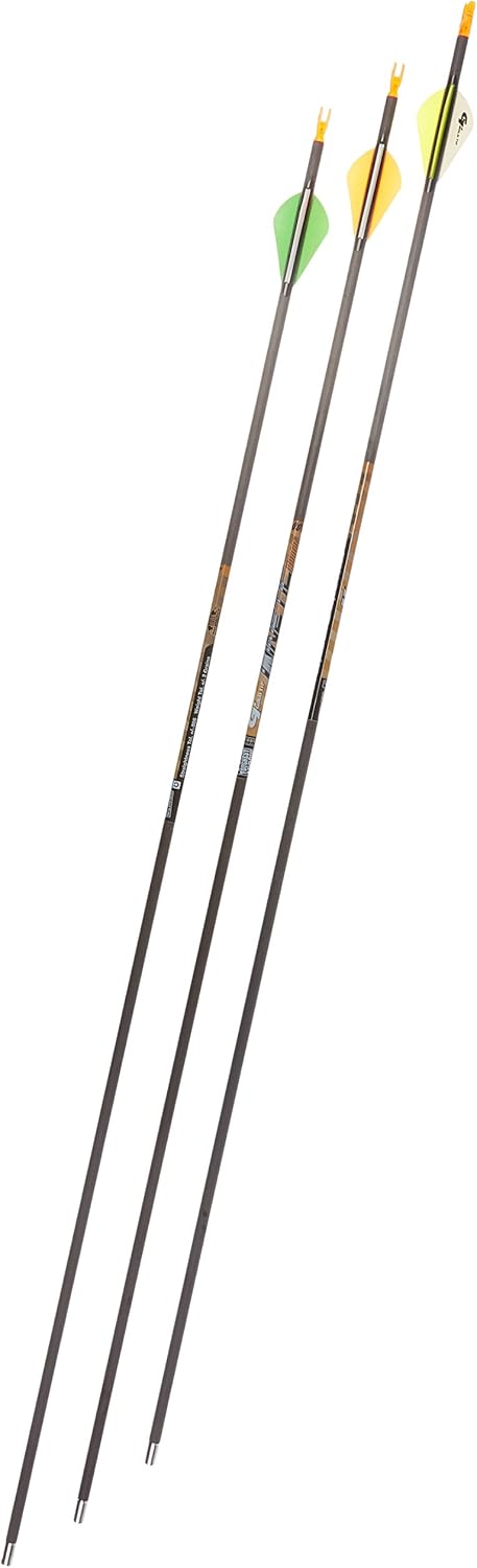 Gold Tip Kinetic Hunter 400 Arrows with 2-Inch Vanes (72 Count), Black