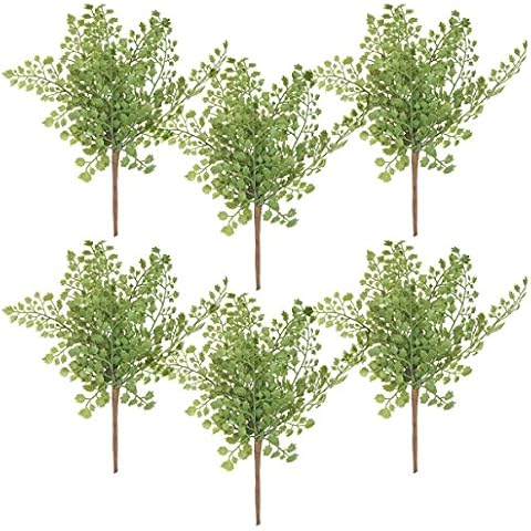 Lily Garden 12" Artificial Soft Plastic Maidenhair Fern - Package of 6 Cover
