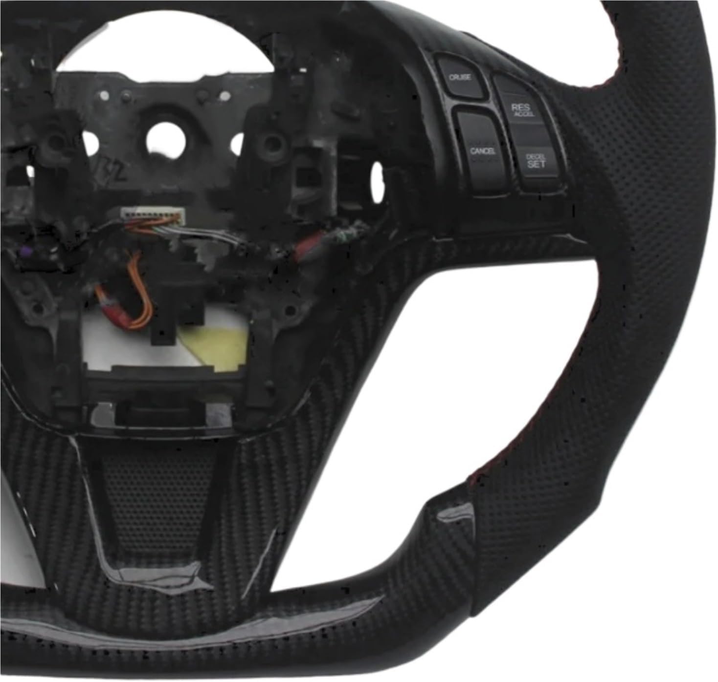 Replacement For Honda CR-V CRV Carbon Fiber Leather Steering Wheel 2007-2011 Car Accessories