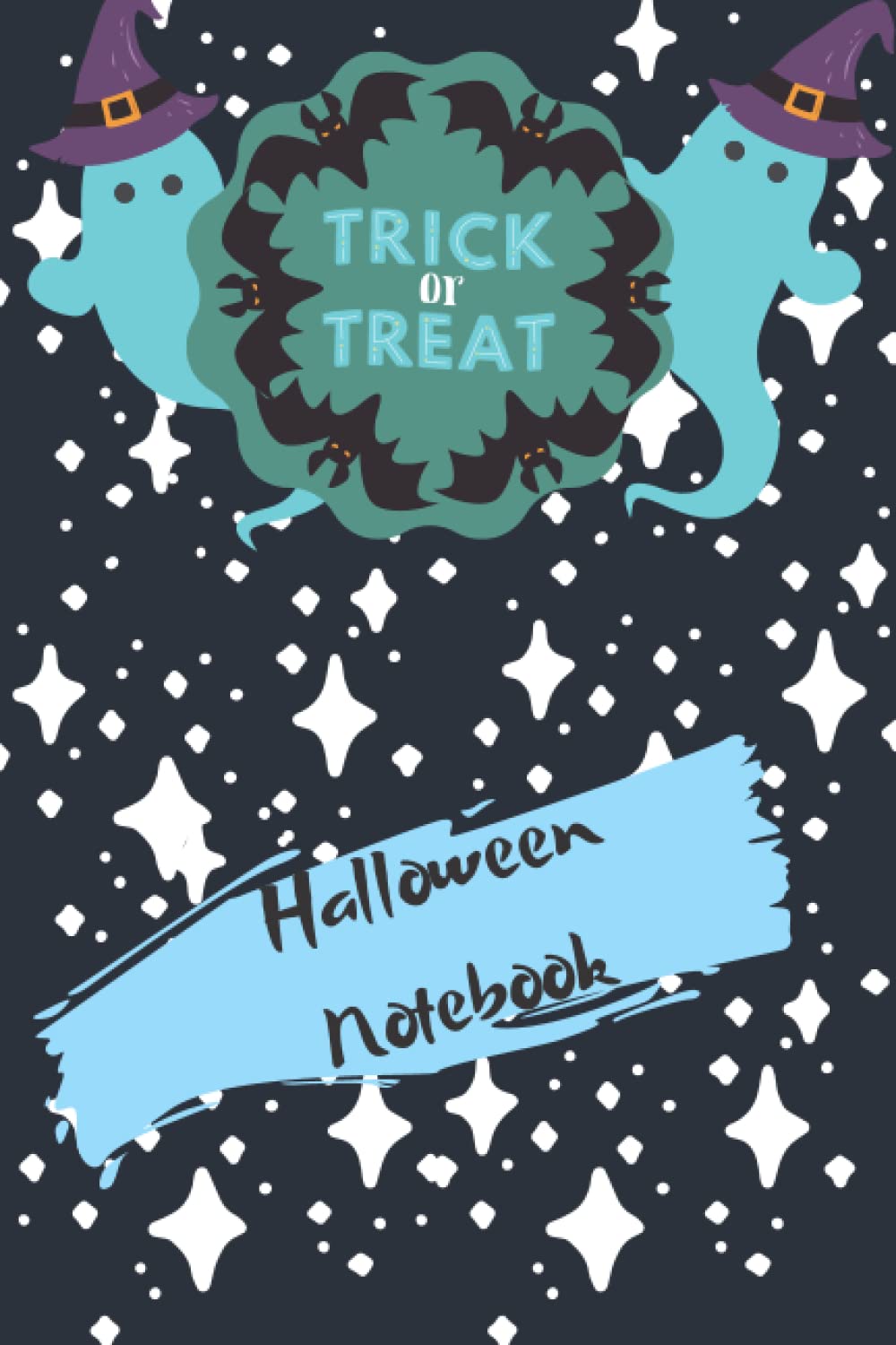 Halloween Composition Notebook | Ghost and Witch with Bat Inspired for Kids and Adults: Cute Gift for Children | Journal and Notebook for Learning School and Home