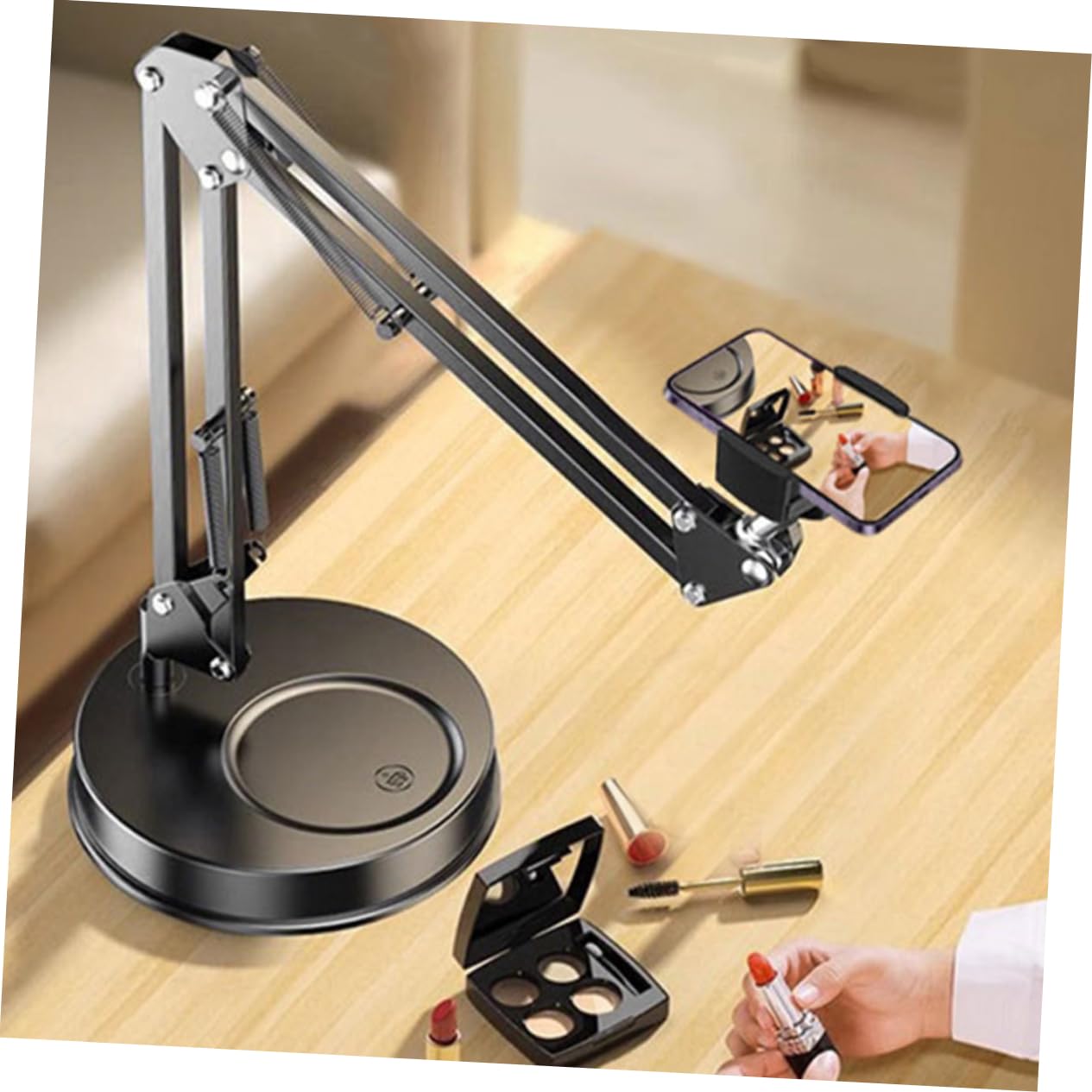 Gatuida Soporte de Escritorio para Teléfono Móvil Ajustable Soporte Extensible para Móvil Base Reforzada para Videografía