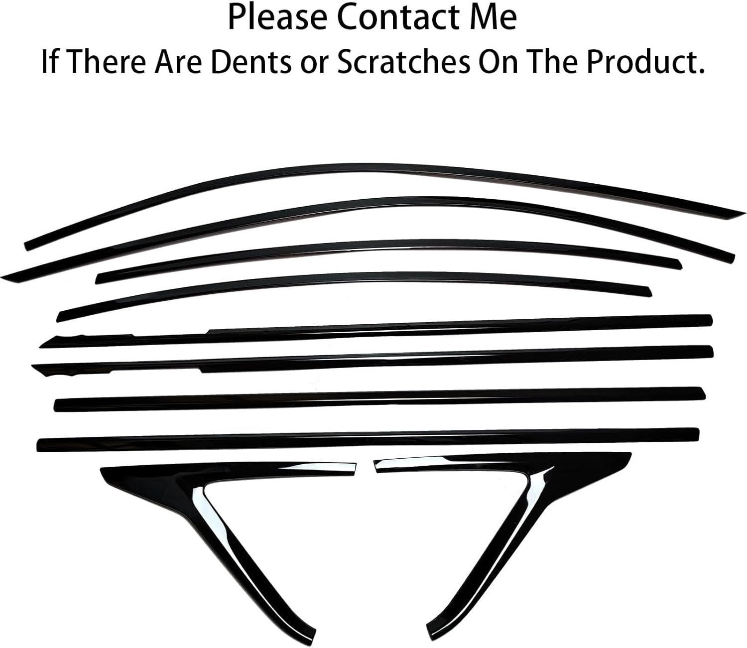 Stainless Steel Window Trim Chrome Delete for Cadillac CT5 2020+ Black Window Trim Blackout Kit