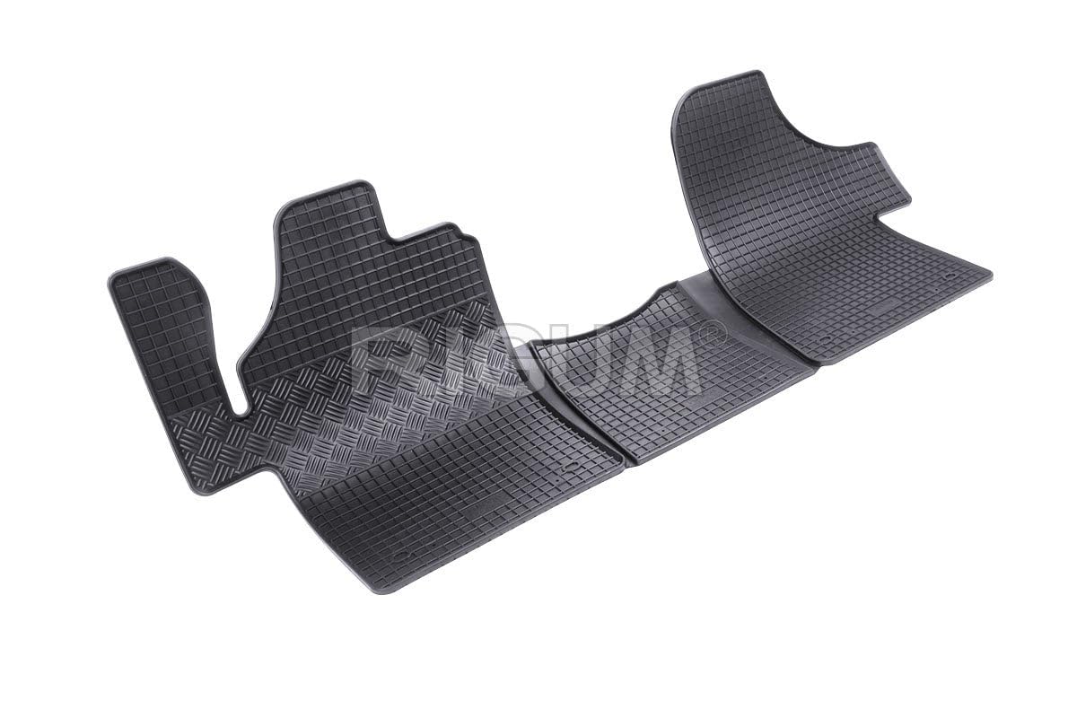 autix Tappetini con gradini per Mercedes Vito Viano W639, 4 pezzi, 2 ante scorrevoli, colore nero, 100% su misura per Viano Vito W639 con 2 ante scorrevoli