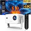 Proyector L018 nativo 1080P 650ANSI 4K Android 14 con corrección automática de keystone, enfoque, WiFi6 BT5.2, portátil para exteriores y películas 7