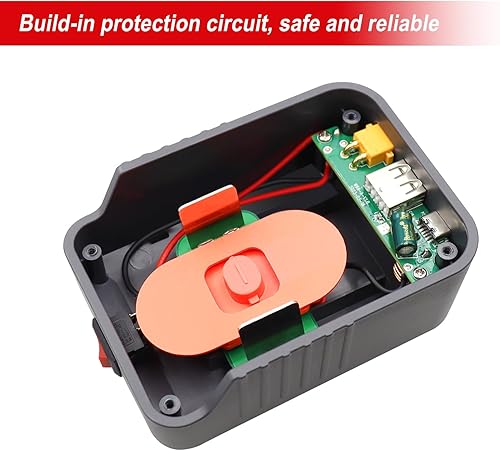 Miniatura 7 de Horsun Makita Adaptador de batería, convertidor de batería Bosch, inversor de fuente de alimentación con tomas de cargador USB, luz LED para