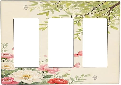 Miniatura 84 de Cubiertas Decorativas de Tomacorrientes Estilo Gótico Cuervo Flores Púrpuras 1 Gang Interruptor de Luz Simple Basculante Placa Cubierta Placas de