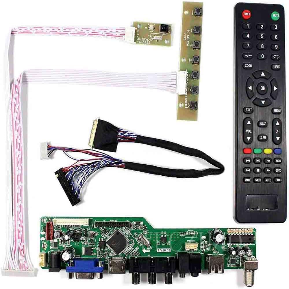 Electronics - New TV56 Kit for N156B6 N156B6-L03/L04/L05/L06/L07/L08/L10/L0A/L0B/L0D TV+HDMI+VGA+AV+USB LCD LED screen Controller Board Driver (N156B6-L08)