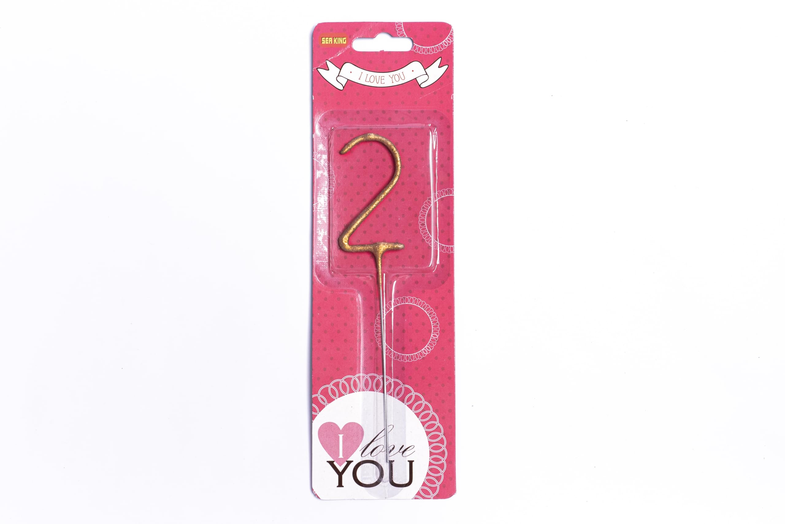 Gold Sparkling Number Candle- Number (No. 2)