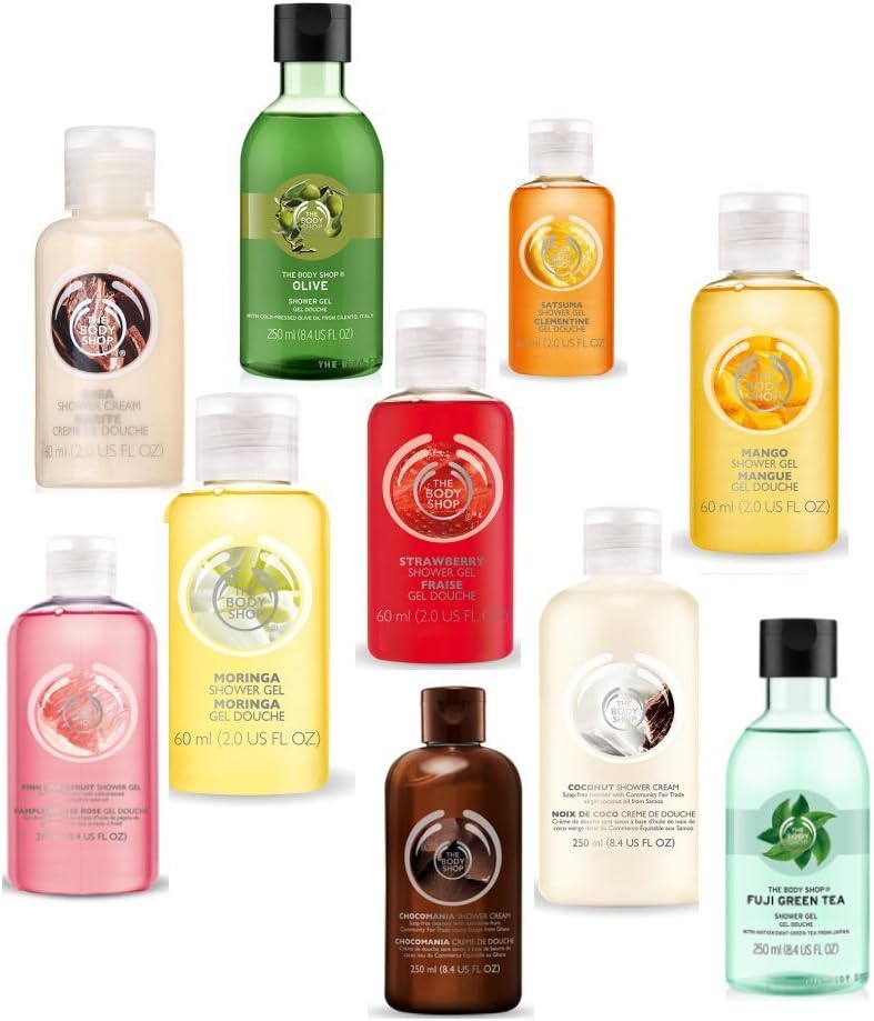 Body Shop Set of 2 Shower GELS/Body Washes - 250ML Each - Selected at Random