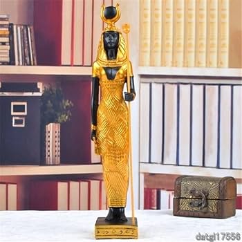 Amazon.co.jp: レア 古代エジプト ファラオ像 樹脂 黄金