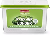 Vista 5 de Rubbermaid FreshWorks Saver, contenedor de almacenamiento mediano para productos, 7.2 tazas, transparente