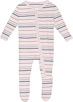 Vista 55 de KicKee Baby & Toddler - Pijama de viscosa ultrasuave de bambú con patas abatibles y puños