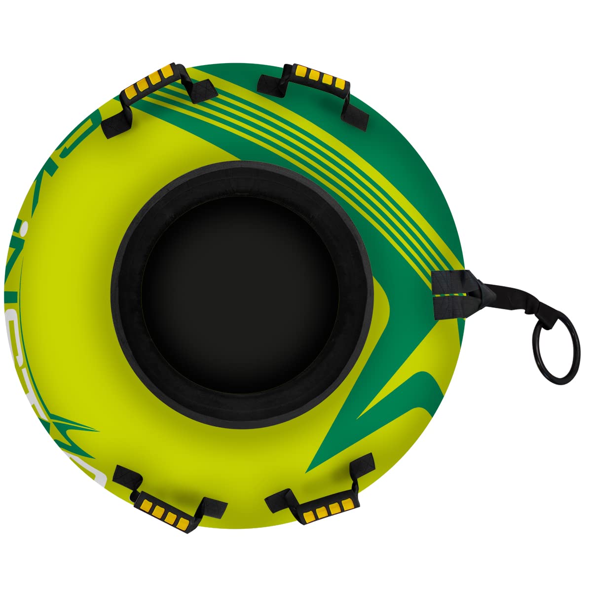 SkinStar Professionale Snow Tube Presentazione Bob Slitta Gomma Schneereifen Gomma Antiscivolo Ø100cm - Verde