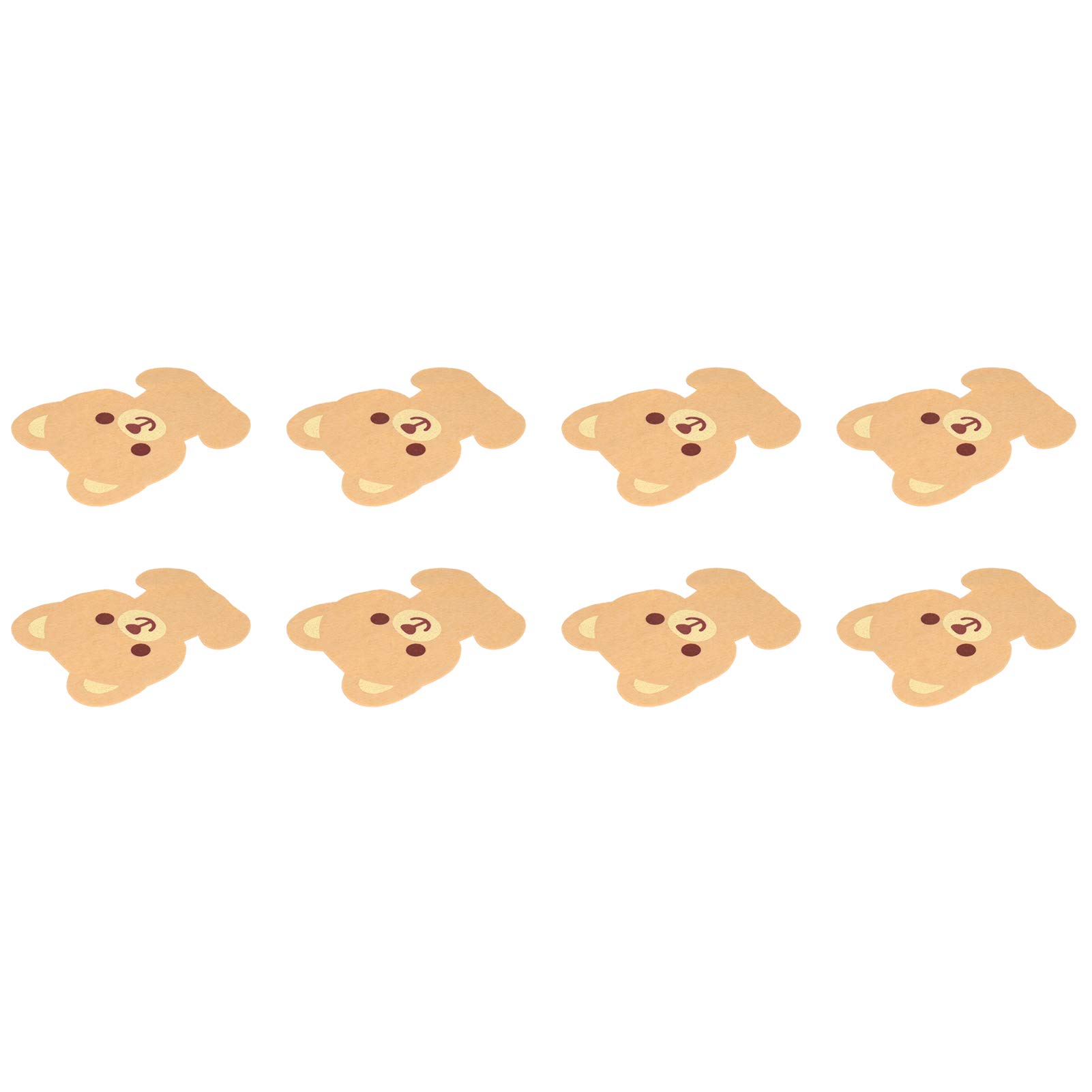 8pcs Toilet Sticker, 8pcs Cartoon Brown Bear Bathroom Stickers Thick 9.1 X 7.1in Non Woven Fabric Lid Decals Felt Deodorant 23 18cm Mat Funny Cute Shaped Decal Animals Thicken