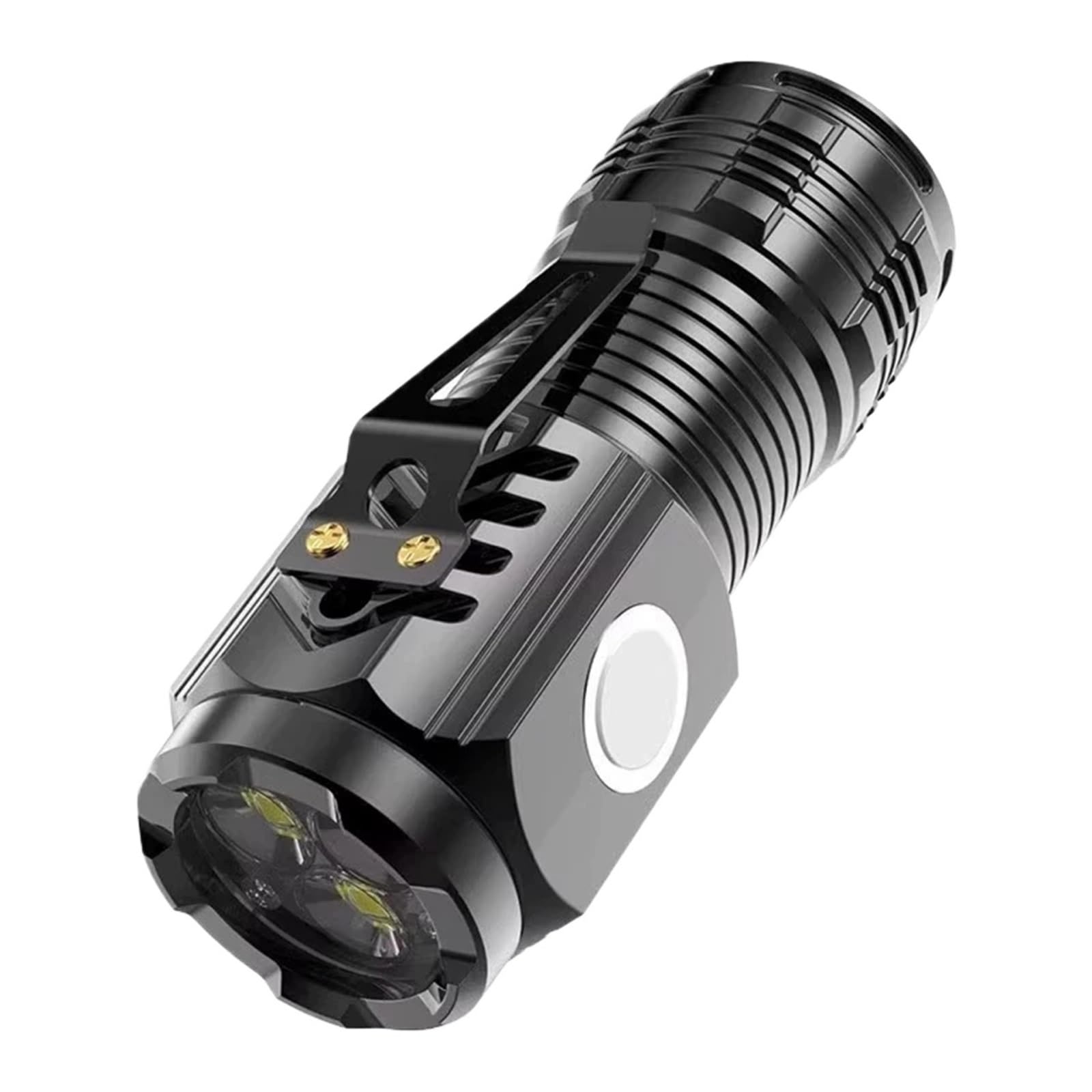 Ngtfdcp Black Rechargeable Torch, Mini Led Flashlight With Pen Clip，Night Walking, Portable Brightness,Rechargeable Waterproof Emergency Spotlight Outdoor Torch For Camping,Hiking(1Pc)