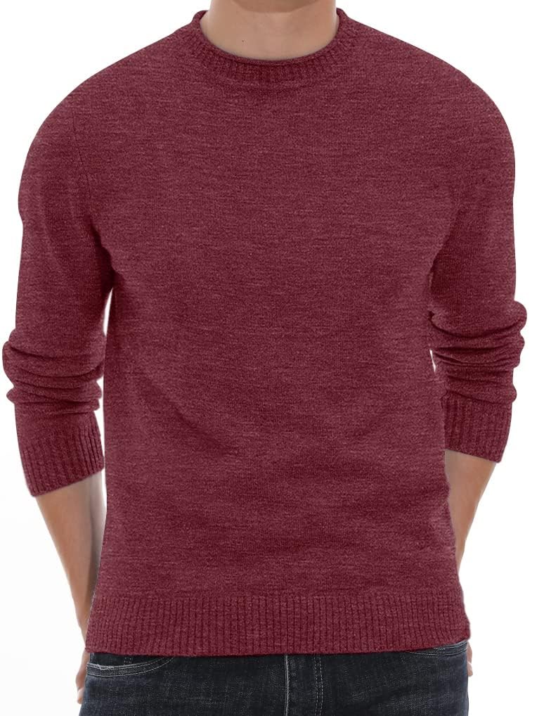 Sailwind Uomo Maglione Nero Girocollo Maglieria in Lana Vintage per Uomo Maglione Classico Caldo