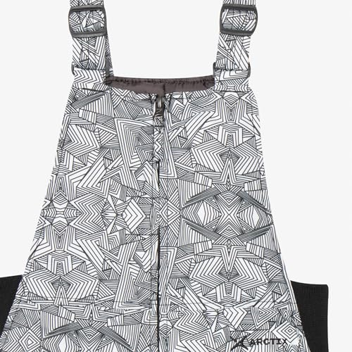 Arctix Infant/Toddler Chest High Snow Bib Overalls, Diamond Print White, 4T