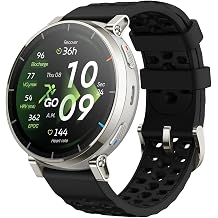 Amazfit Active 3 Premium GPS Running Smart Watch, 1.32" AMOLED Sapphire Display, 12-Day Battery, 4GB Storage, Offline Maps, 170+ Workout Modes, 5 ATM, Heart Rate &amp; Fitness Tracker for Android &amp; iPhone