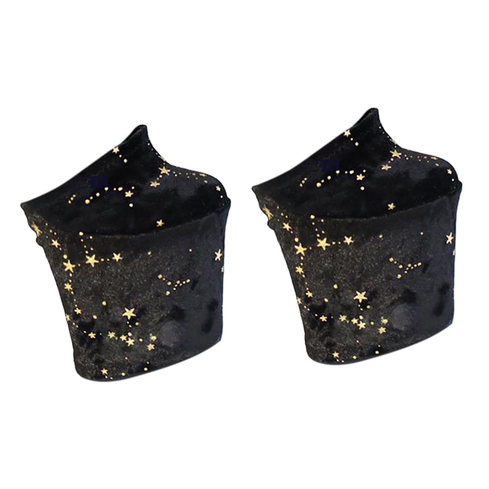 2 Pezzi Copriscarpe Velvet Protezione Tacco Alto Pole Dance Manicotto Scarpe Accessori Costume Antiscivolo Elegante Resistente Adatto per Scuola Danza, Neroxxl