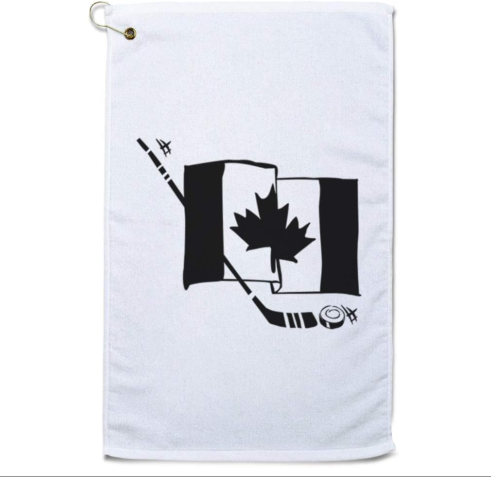 Golf Towel Hockey Stick Canadian Flag Sports Soccer Cotton Bag Accessories