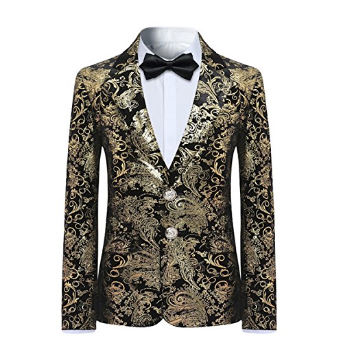 image for Boyland Boys Jacquard Suit Slim Fit Tuxedo Suits Jacquard Notch Lapel 