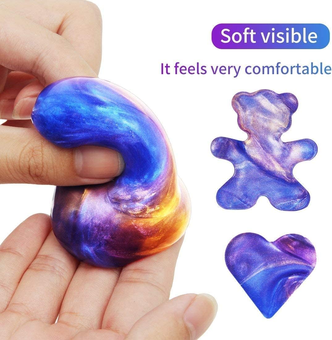6 Pack Galaxy Slime Eggs Stress Relief Toys for Kids Boys Girls Easter Basket Stuffers Gifts Party Favors Filled Egg for Kids Boys Girls Toddlers