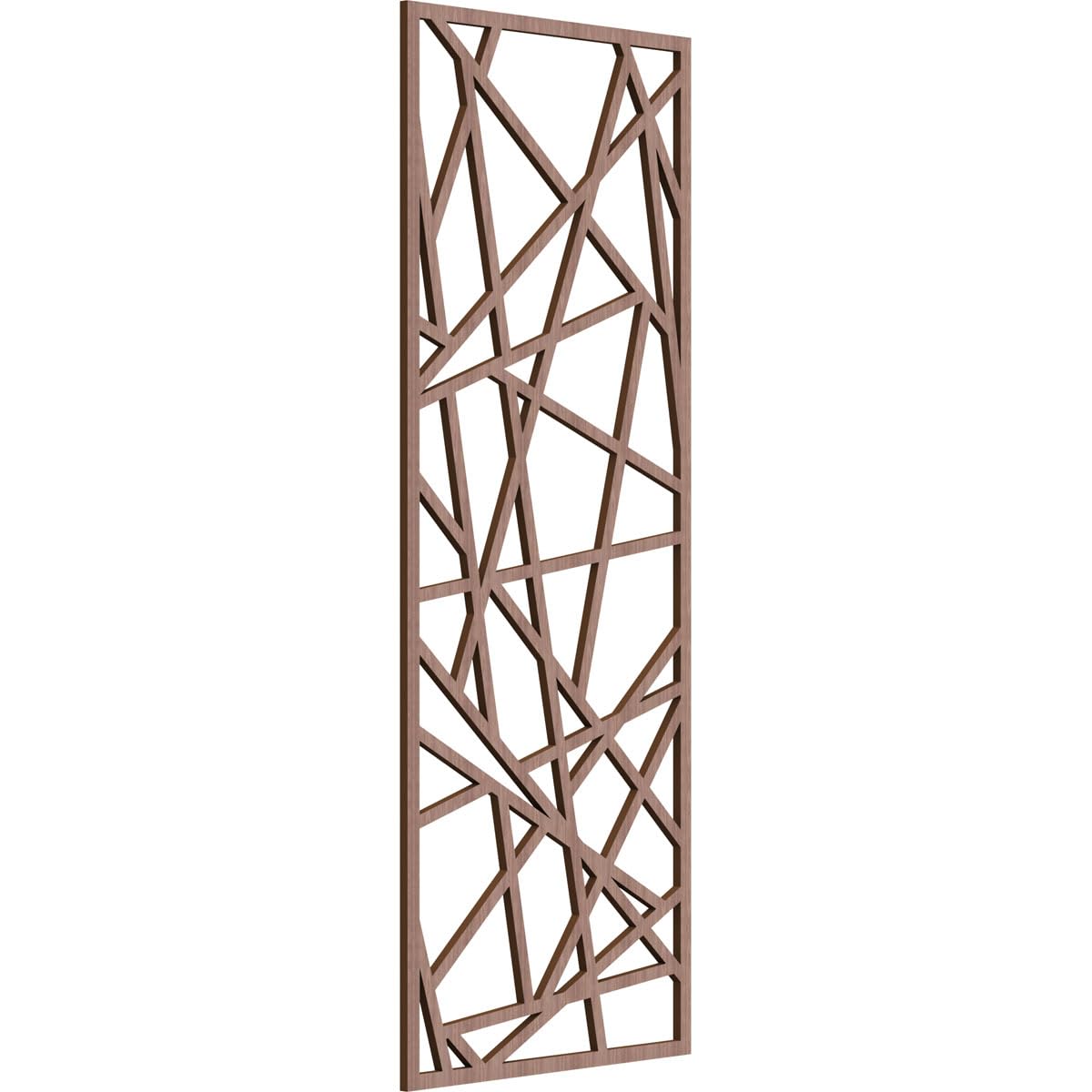 Conway Decorative Pierced Fretwork Wood Wall Panels, 19 3/8"W x 49 3/8"H x 3/8"T, Walnut