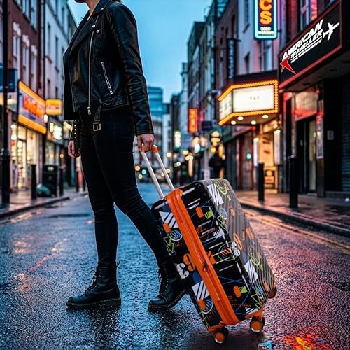 Image of AMERICAN TRAVELLER Urban SF Trolley Bags Single Small Size | Durable Hard Shell, TSA-Type Lock, 360 Disc Spinner Wheels, Expandable Luggage