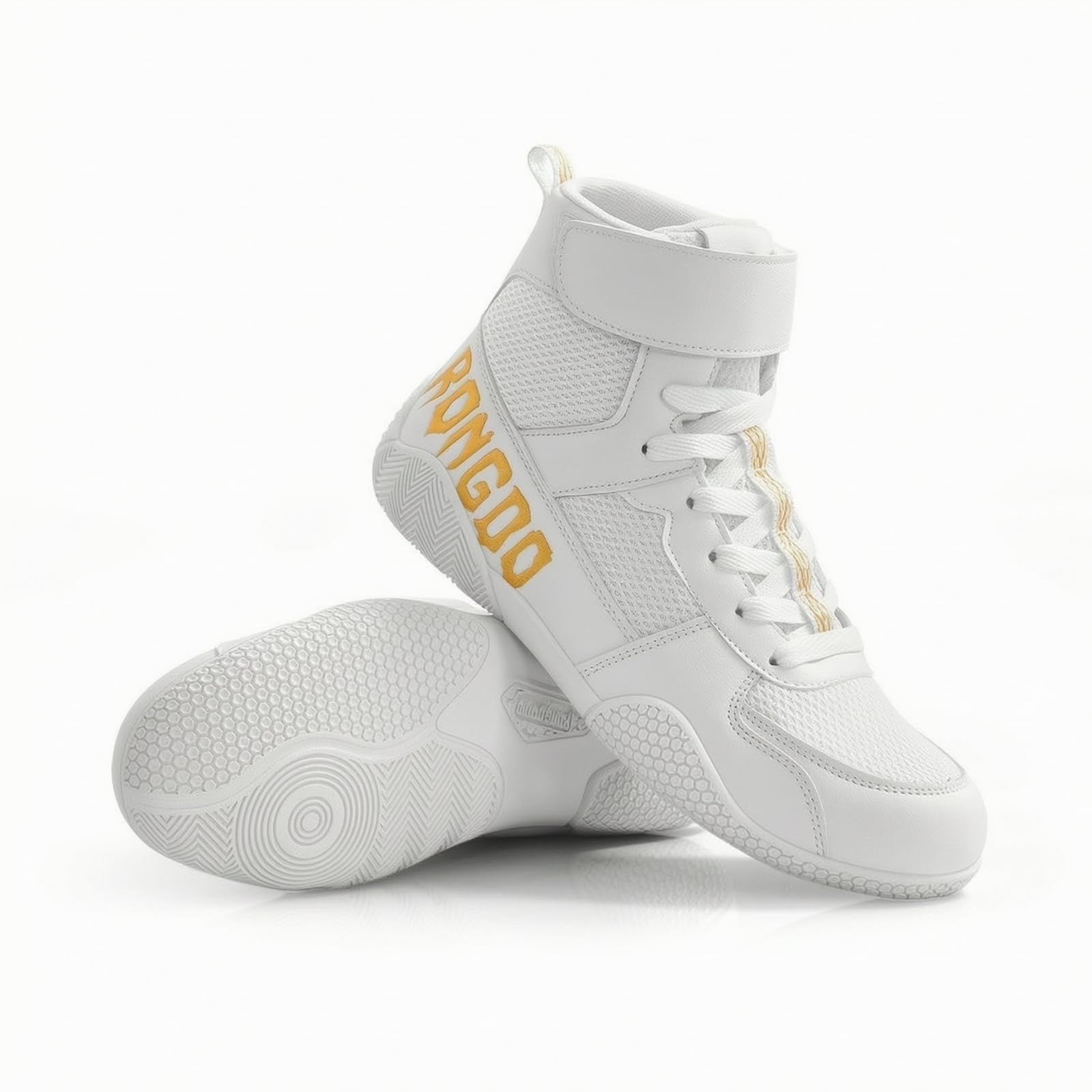 Scarpe da Pugilistico Traspiranti Scarpe da Pugilato Alte Stivaletti Pugilistico per Sparring