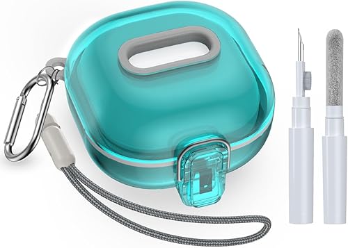 Secure Lock - Funda transparente compatible con Samsung Galaxy Buds FEGalaxy Buds 2 ProGalaxy Buds2Galaxy Buds ProGalaxy Buds Live, funda de