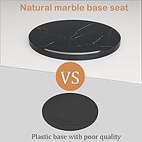 Vista 3 de HOMEFORT Perchero, árbol independiente con base de mármol natural, árbol de pasillo de metal con 12 ganchos para colgar sombrero, ropa, bolsa