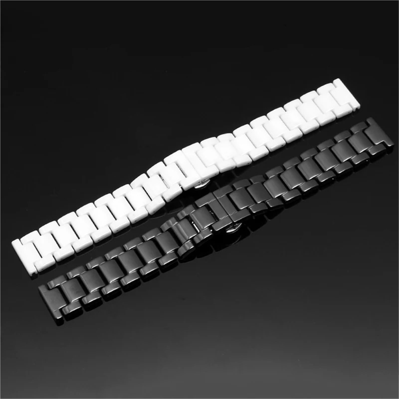 Cinturini for Orologi in Ceramica Bianca da Uomo e da Donna, da 14 mm, 16 mm, 18 mm, 20 mm e 22 mm