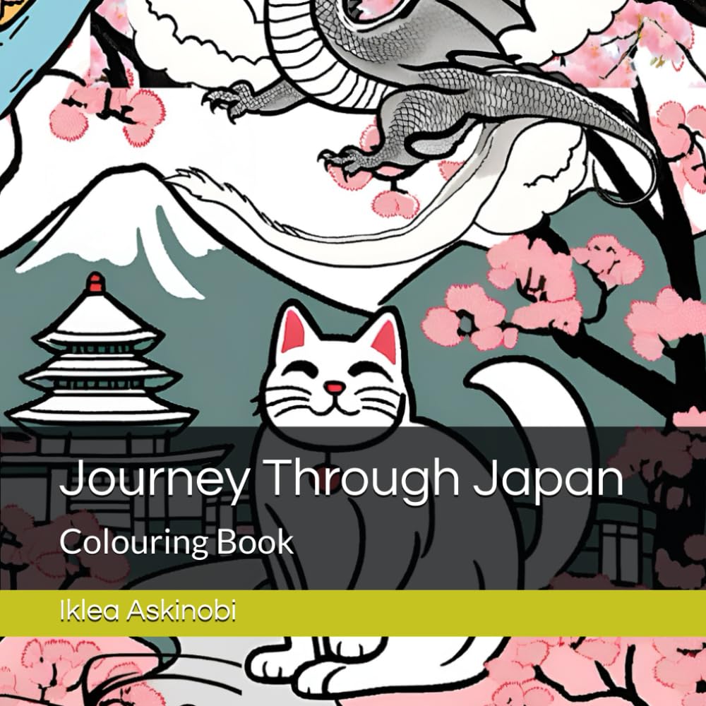 Journey Through Japan: Colouring Book