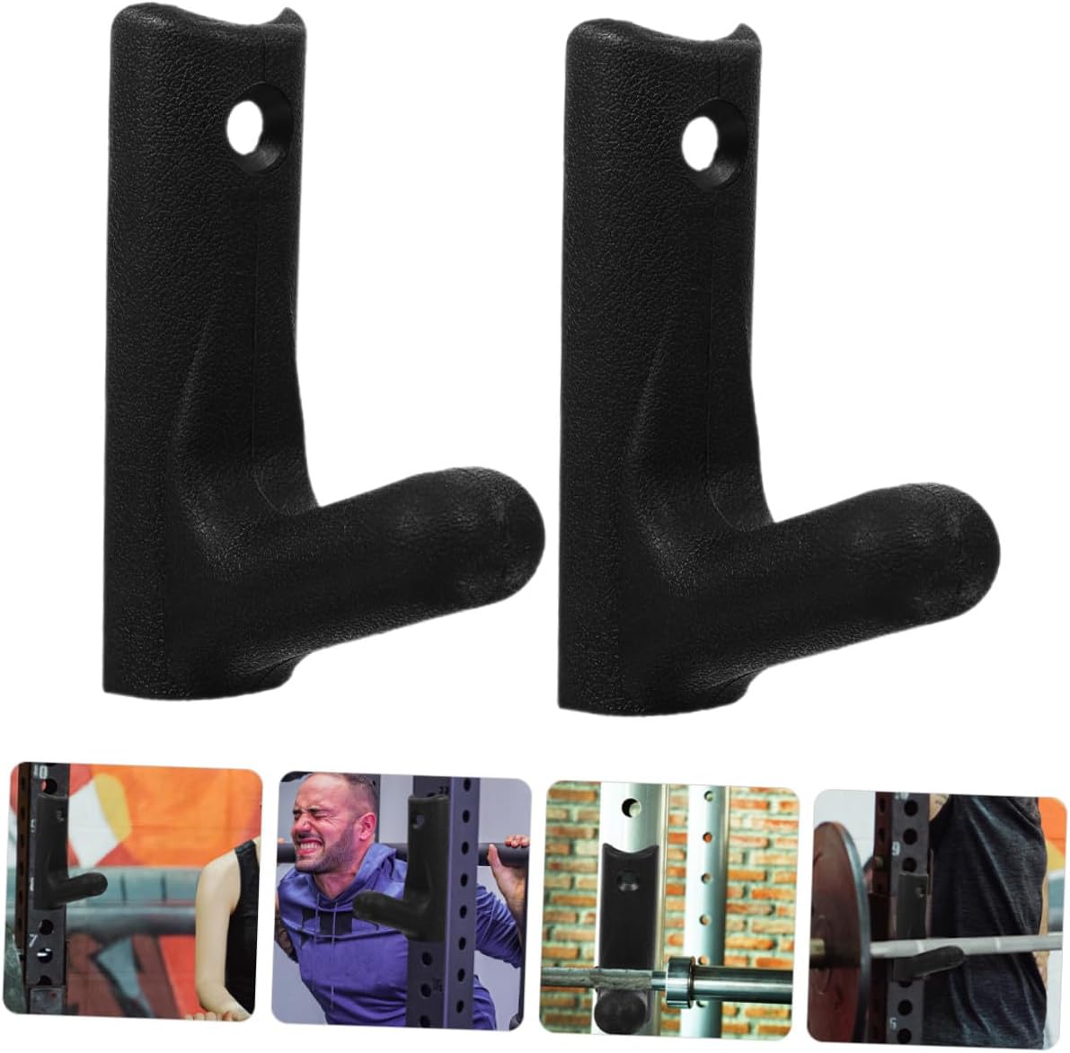 6pcs Wall Mount Barbell Storage Rack with Weight Plate Holder Heavy-duty Steel Barbell Hanger for Home Gym and Commercial Strength Training Equipment