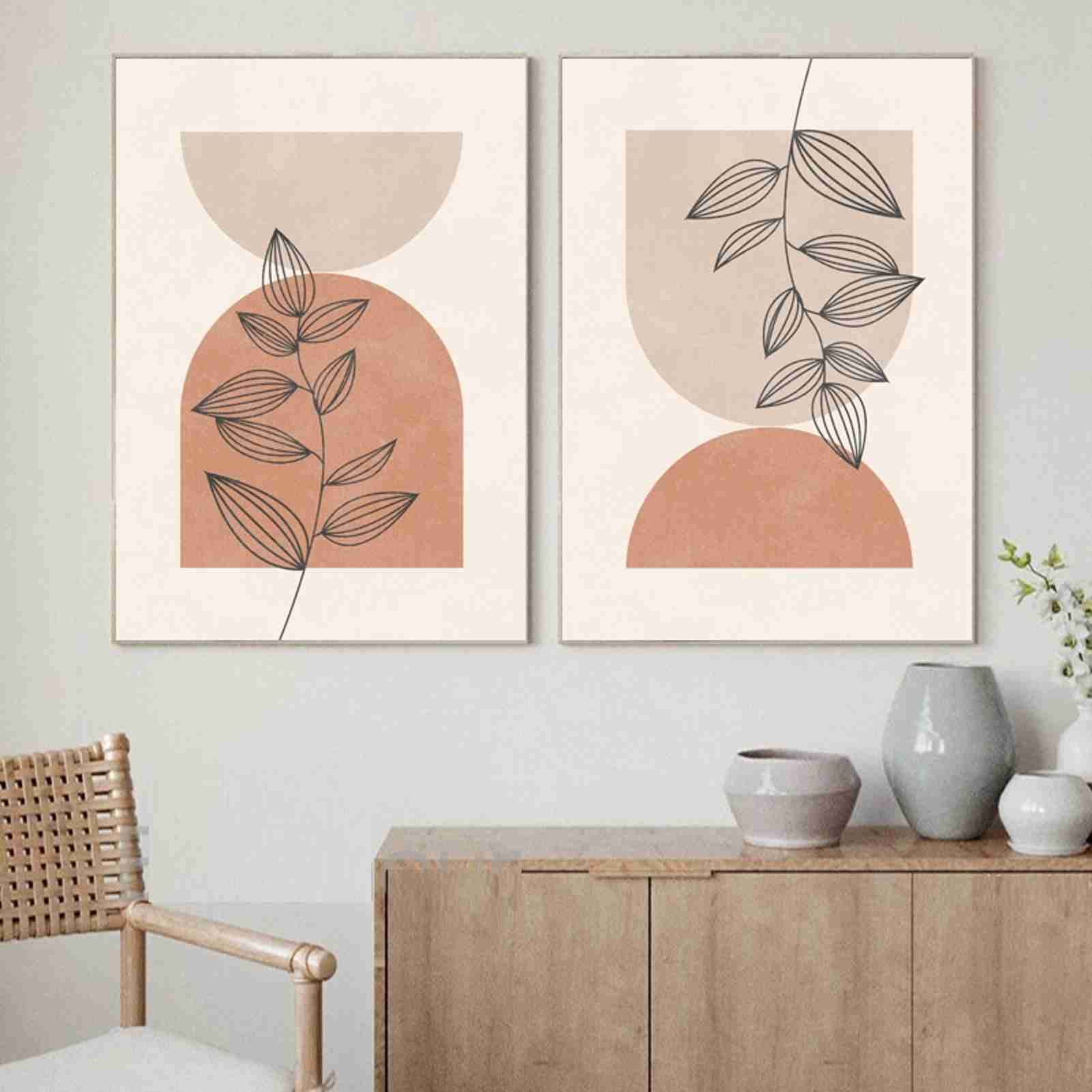 Balalaika Abstract Painting Canvas Print - Vintage Cubist Art, Modern Wall Decor