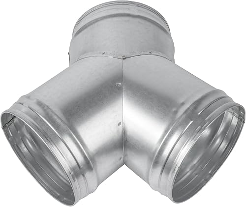 Miniatura 9 de Conector de conducto en forma de Y de 3 vías de 45 de metal, ajuste de 6 pulgadas, para ventilación de secadora, ventilador extractor, conducto de