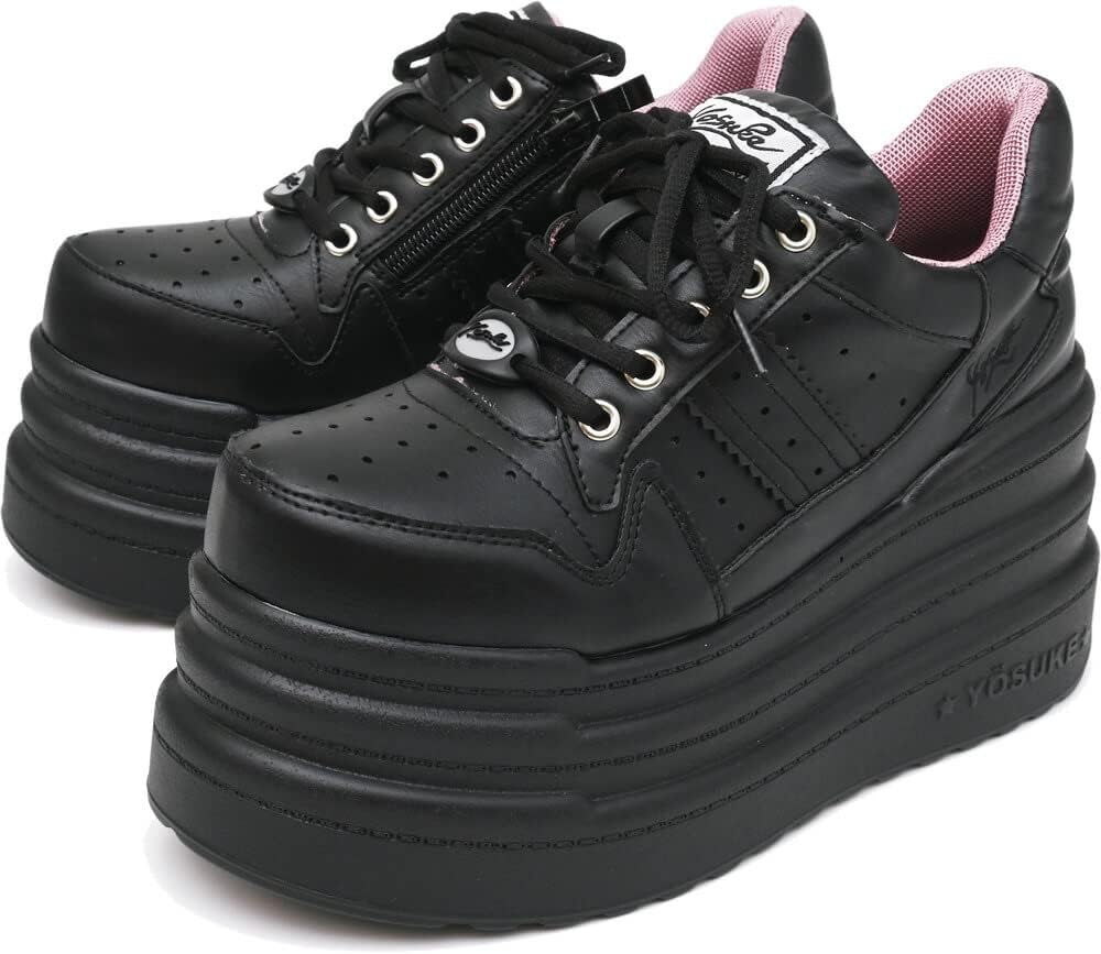 Amazon.co.jp: YOSUKE Men's Low-Cut Thick Sole Sneakers, 3.5 inches