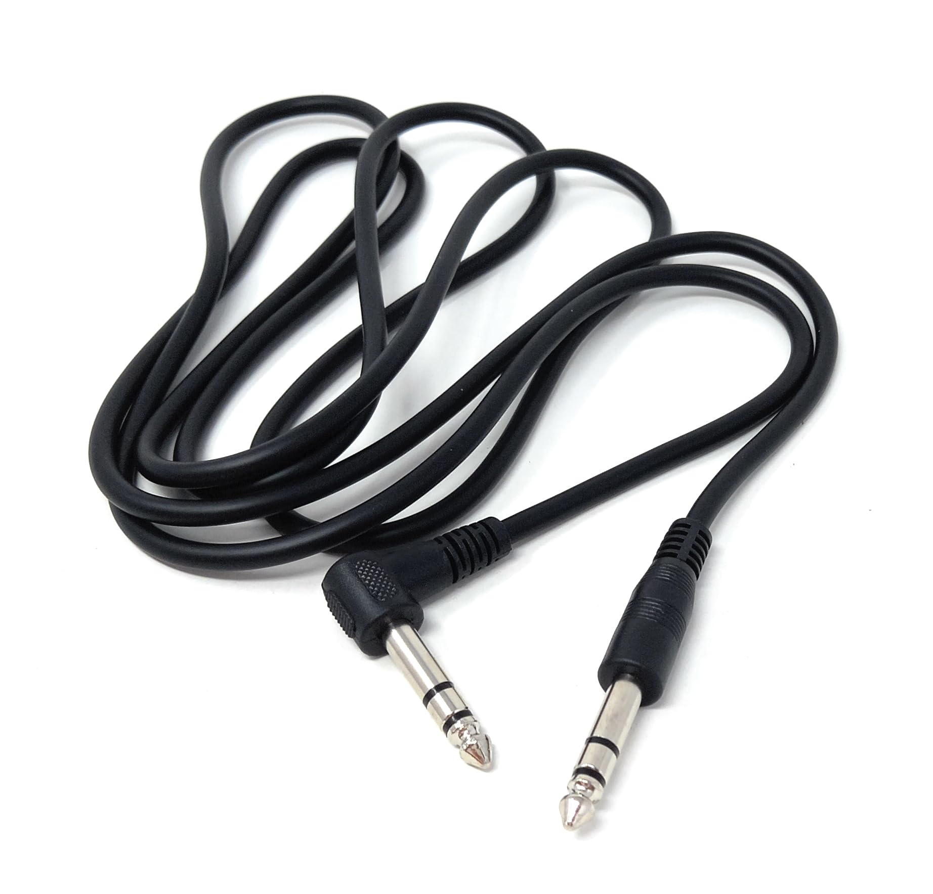 DRUT 6.35mm (1/4") TRS Right-Angled Guitar Cable Stereo Jack Instrument Lead for Electric Guitar, Bass, Keyboard, Amp, Mixer Heavy-Duty Audio Cord (2m) - Image 4