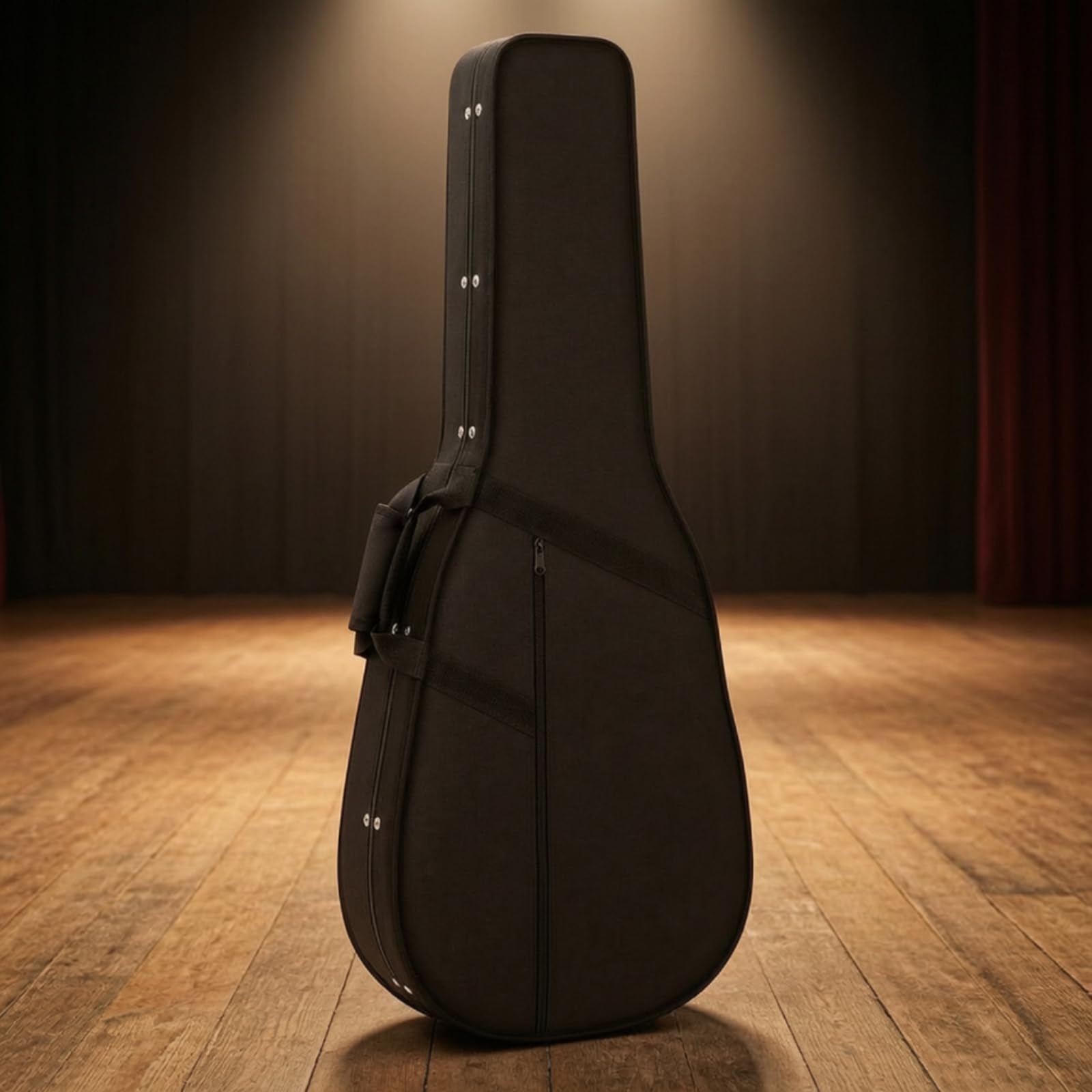harayaa Estuche para Guitarra Funda Maletín Bolsa con Carcasa Resistente y Revestimiento Aterciopelado Cierre de Cremallera Asas, Funda De Espuma 38/39 Pulgadas Un Solo Hombro, 38/39 Pulgadas