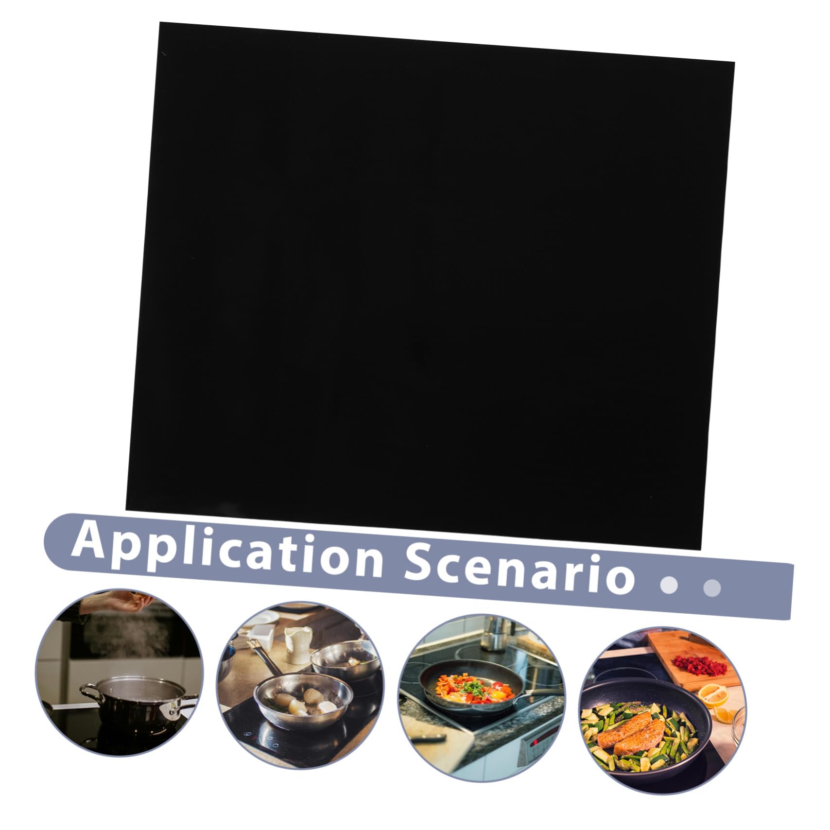 ABOOFAN 4 Piezas Estera de de inducción Protector de la coquetería de inducción Protector de Cocina electrica Almohadilla de Cocina Fibra de Vidrio Negro