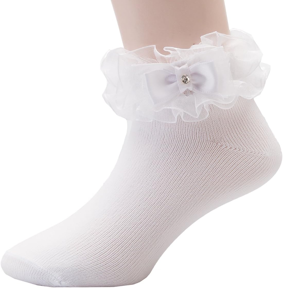Girl's Organza Multi Ruffle Top Anklet Socks (Infant to 11 Years)